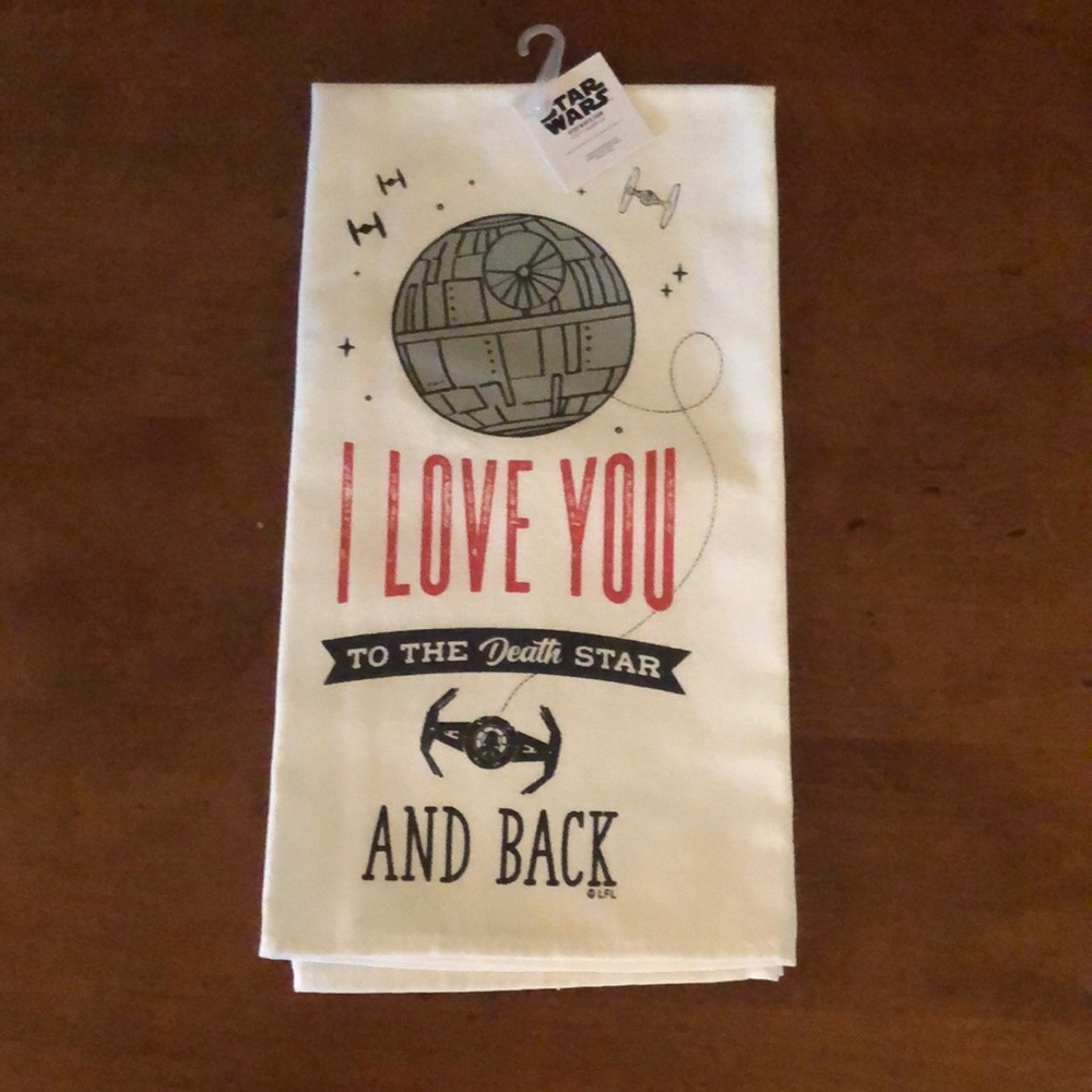 🌵 3/$15 Star Wars towel “ I Love You to the Death Star and Back” see description